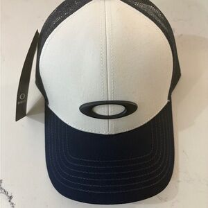 Oakley Navy and White Trucker Hat